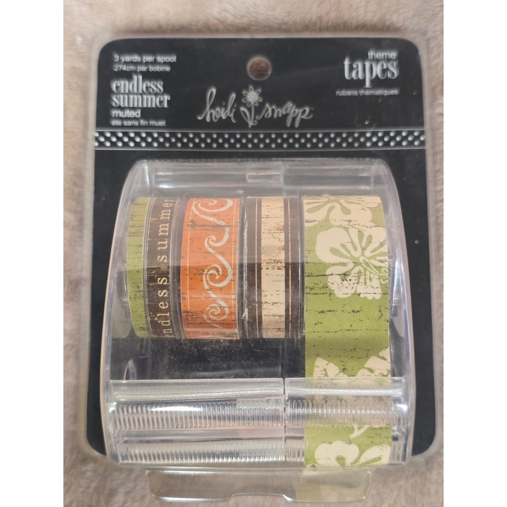 Heidi Swapp Endless Summer Muted Theme Tapes 4 Spools Scrapbook HS63477 Vintage